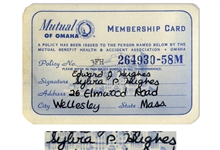 Sylvia Plath Signed Health Insurance Card